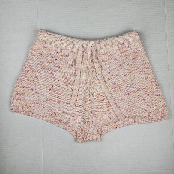 NWOT Sundown By Splendid Knit Shorts Cotton Blend Cream Pink Loungewear Size M - Picture 12 of 12